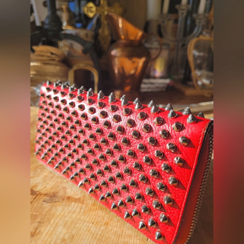 Christian Louboutin Spiked Long Zip Wallet - Picture 1 of 3